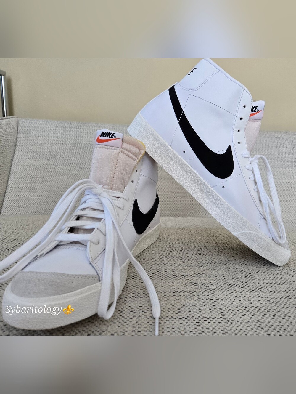 NWOB NIKE Blazer Mid 77 Vintage White/Black High-Top Sneakers Size: 12/ 29cm